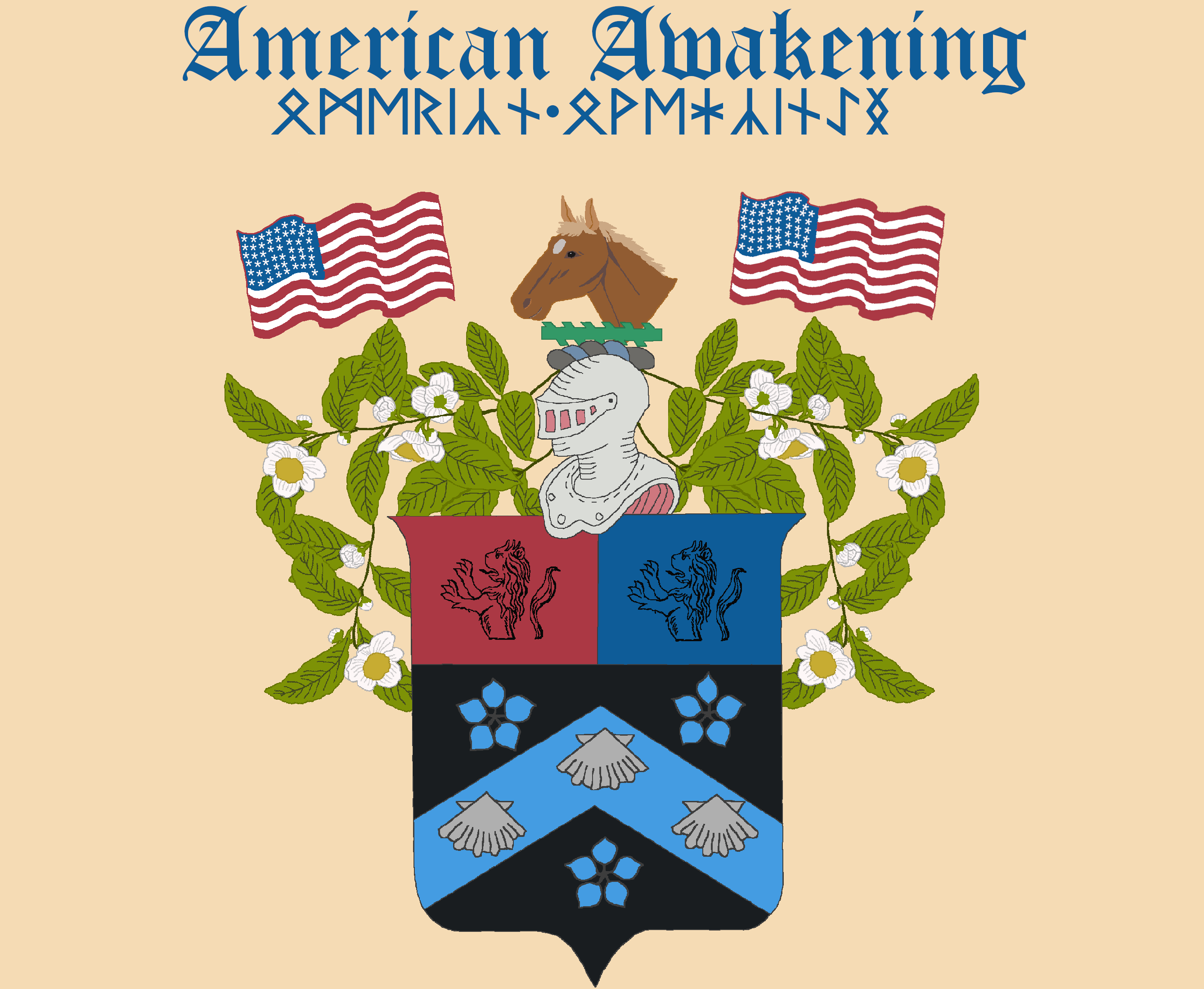 American Awakening tea label