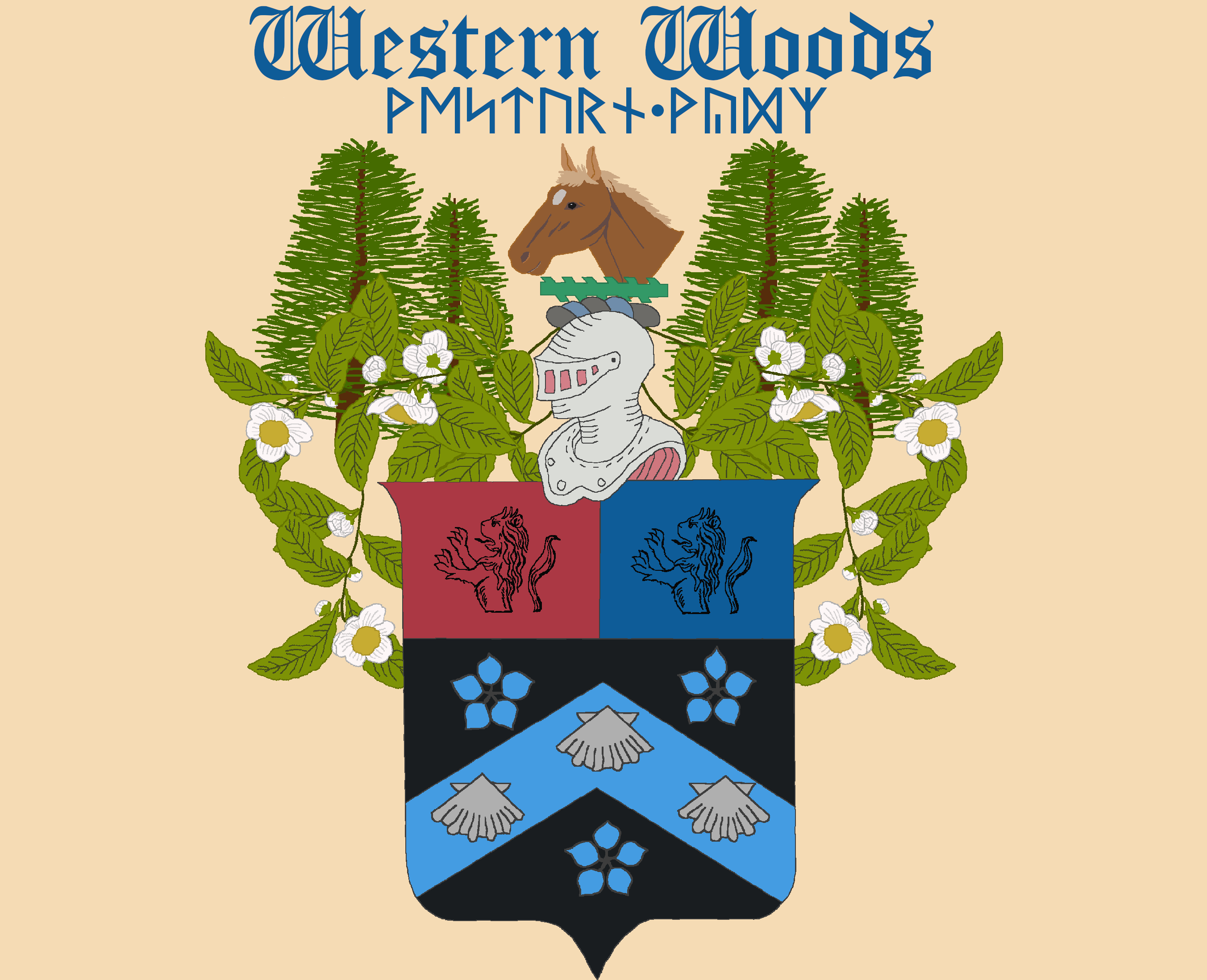 Western Woods tea label